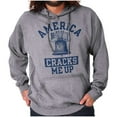 thumbnail image 1 of America Cracks Me Up Liberty Bell USA Unisex Plus Fleece Graphic Hoodie Brisco Brands 3X, 1 of 6