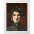 thumbnail image 1 of America, Early 20th Century 14x18 White Modern Wood Framed Museum Art Print Titled - Head of a Girl, 1 of 4