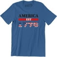 thumbnail image 1 of America Est 1776 USA Flag Patriotic , Men's 4th of July T-Shirt, 1 of 4