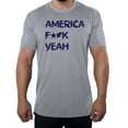 thumbnail image 1 of America F Yeah! Funny Men's 4th of July T-shirts, Graphic Tees for Men - Heather Grey MH200PATRIOT S16 S, 1 of 3