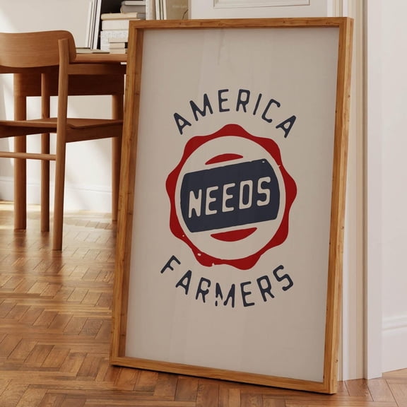 America Farmers Print Retro Kitchen Art Decor America Farmhouse Kitchen Wall Art Retro Farmers Poster Kitchen Gift for Home