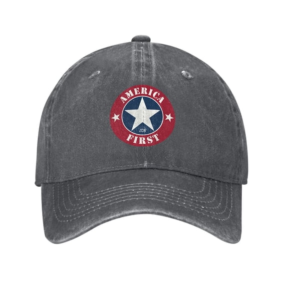 America First 1776 Adult Adjustable Classic Washed Casquette Cap Hat Baseball Cap For Man For Woman