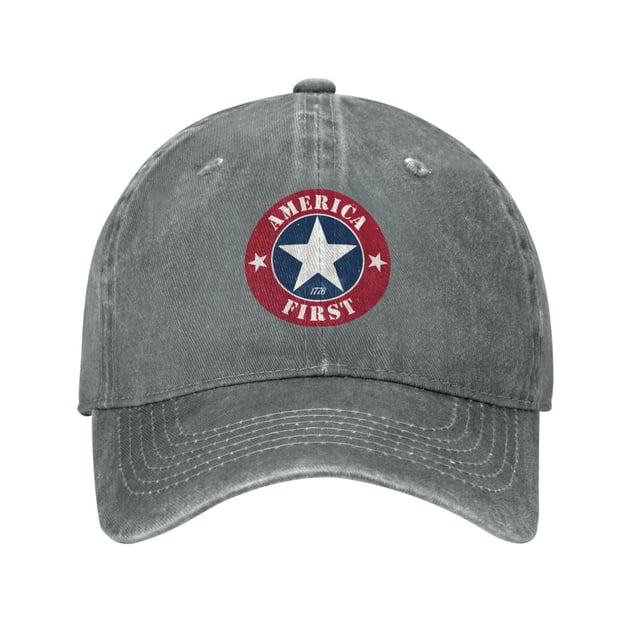 America First 1776 Adult Adjustable Classic Washed Casquette Cap Hat ...