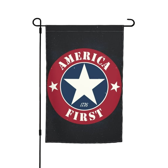 America First 1776 Double Garden Flags 12x18 Inch Suitable For Courtyard Lawn Holiday Home Outdoor Decoration Flag