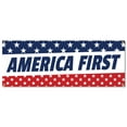 thumbnail image 1 of America First | 18" X 48" Banner | Outdoor Vinyl Sign With Grommets | Advertising Displays | Made in The USA, 1 of 4