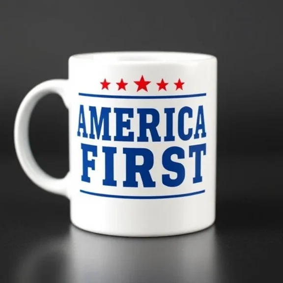 America First Mug  Patriotic Conservative Republican Maga Trump Coffee Cup