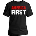 thumbnail image 1 of America First Patriotic T-shirt, 1 of 4