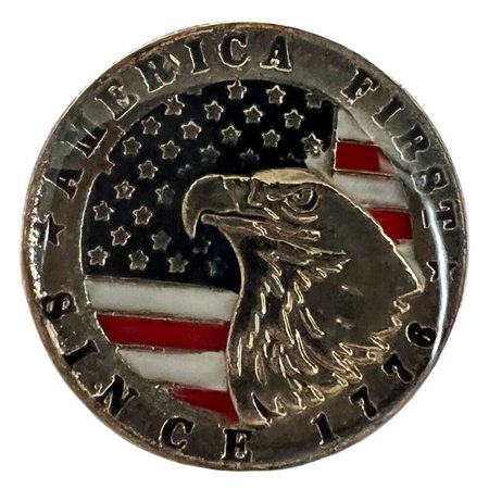 America First Since 1776 USA Eagle Motorcycle Hat Cap lapel Pin