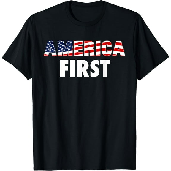 America First USA Flag Clothing Companies Businesses T-Shirt