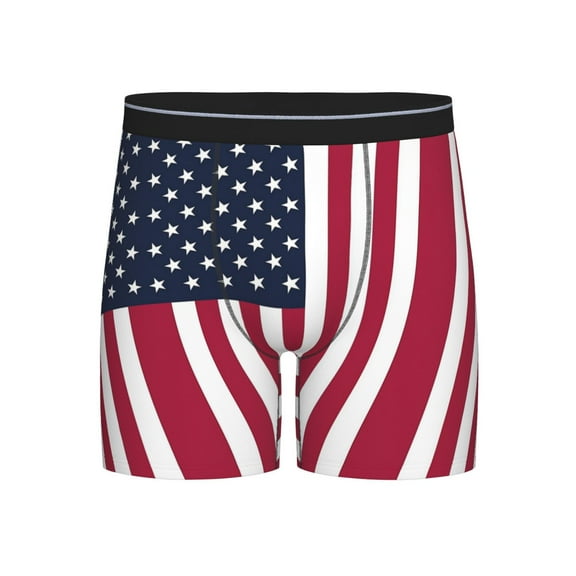 America Flag Boxer Briefs Novelty Underwear With Fly Underwear For Men