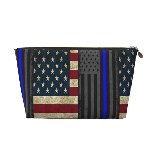 America Flag Handbag Purse Tote Organizer Zipper Closure Cosmetic Pouch Bag For Travelling