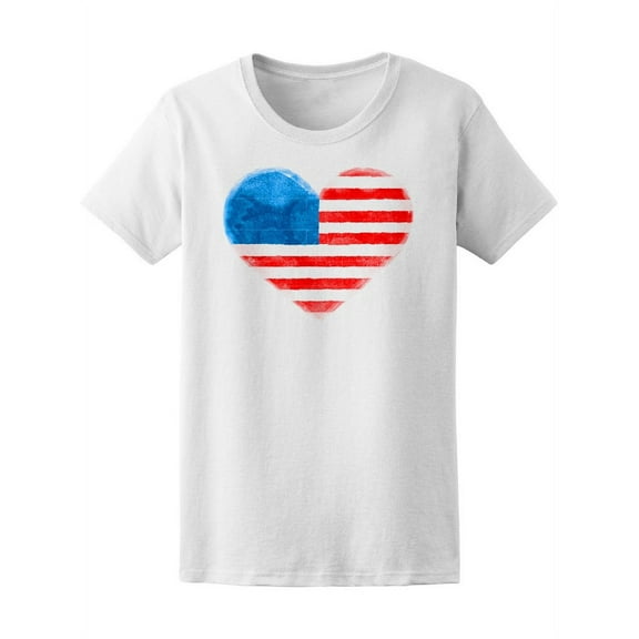 America Flag I Love Usa T-Shirt Women -Image by Shutterstock, Female XX-Large