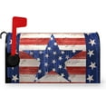 thumbnail image 1 of America Flag Mailbox Cover Magnetic Patriotic Star Mail Box Wrap 4th of July Memorial Letter Post Box Cover Independence Day Mailbox Covers for Outside Garden Yard Home 21 X 18 Inch, 1 of 6