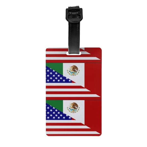 America Flag Mexican Flag Luggage Tag Name Id Card Suitcase Labels Identifiers Pvc Baggage Tags