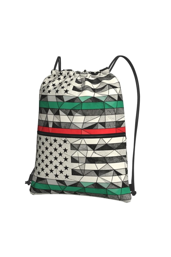 America-Flag-Mexico Drawstring Backpack Bag Water Resistant Yoga Shopping Cinch Bag Sackpack For Men Women