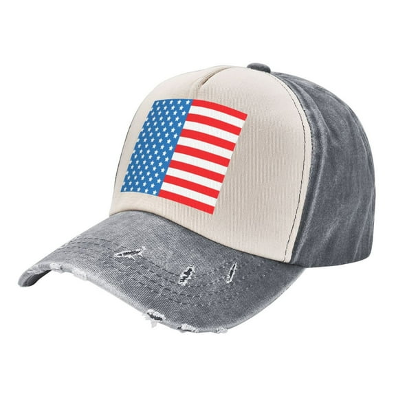 America Flag Pattern Distressed Baseball Cap Dad Hats for Men Women Vintage Trucker Hat Low Profile Ball Caps