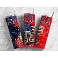 thumbnail image 1 of America Flag Pickup Truck Patriotic USA 20 Oz Skinny Metal Tumbler w/Lid Straw, 1 of 1