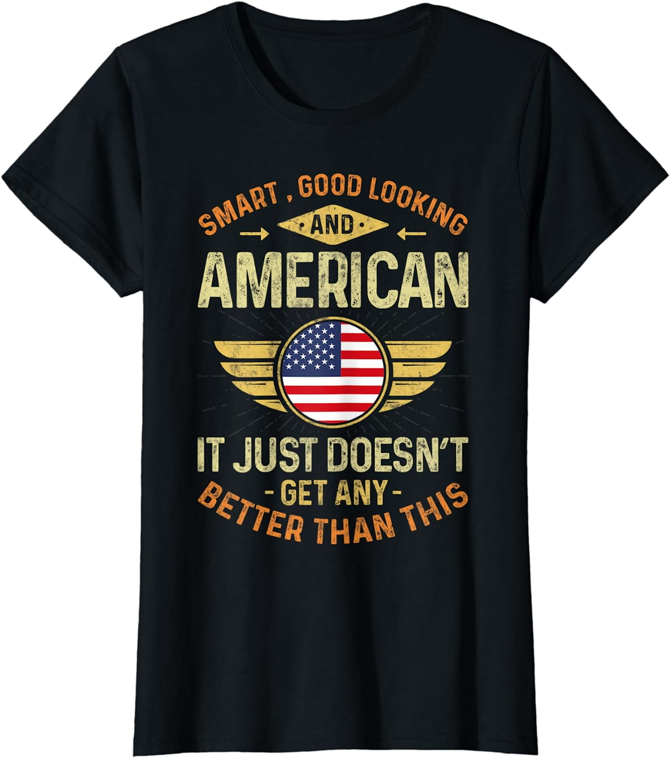 America Flag Proud Americans Men & Women T-Shirt - Walmart.com