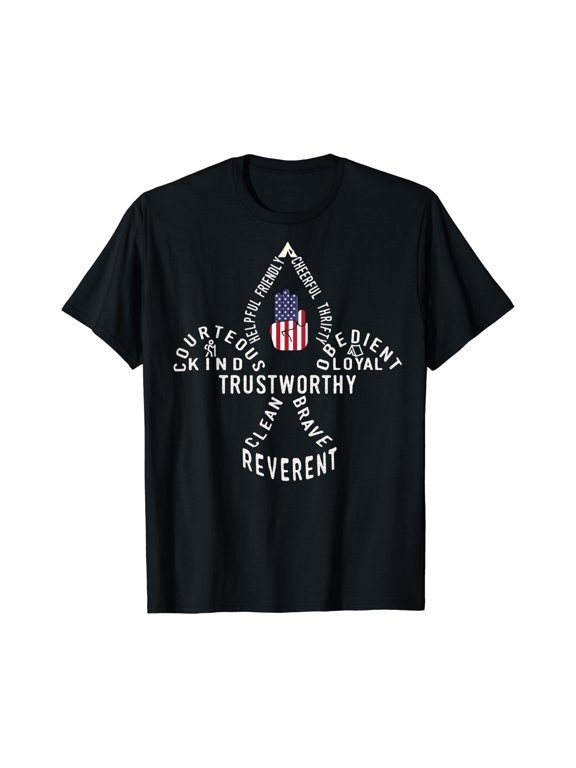 America Flag Scouting Law T-Shirt