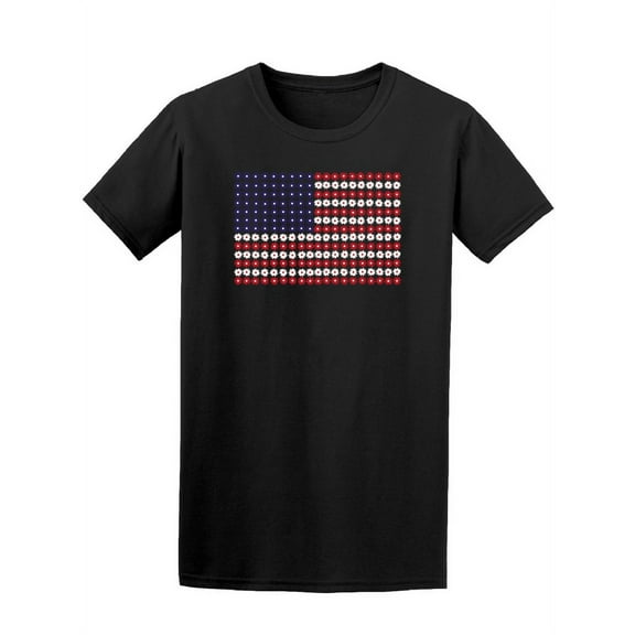 America Flowers Flag T-Shirt Men -Image by Shutterstock, Male Medium