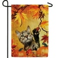 thumbnail image 1 of America Forever Autumn Cat Garden Flag, 12.5 x 18 inches Double Sided, Cat Lover Garden Flag, Fall Leaves and Pumpkins Seasonal Outdoor Flags for Yard, Lawn, and Garden, 1 of 5