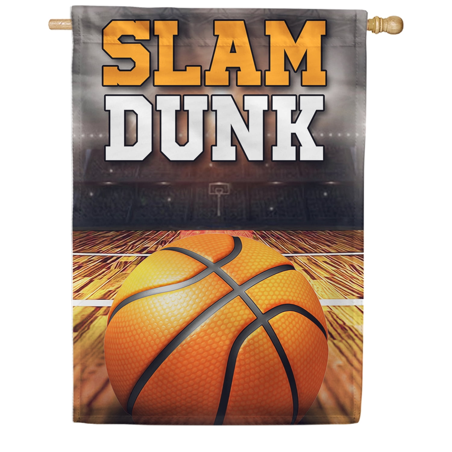 Basketball Flags String America Forever Basketball Slam Dunk House Flag, 28 x 40 inch Double ...