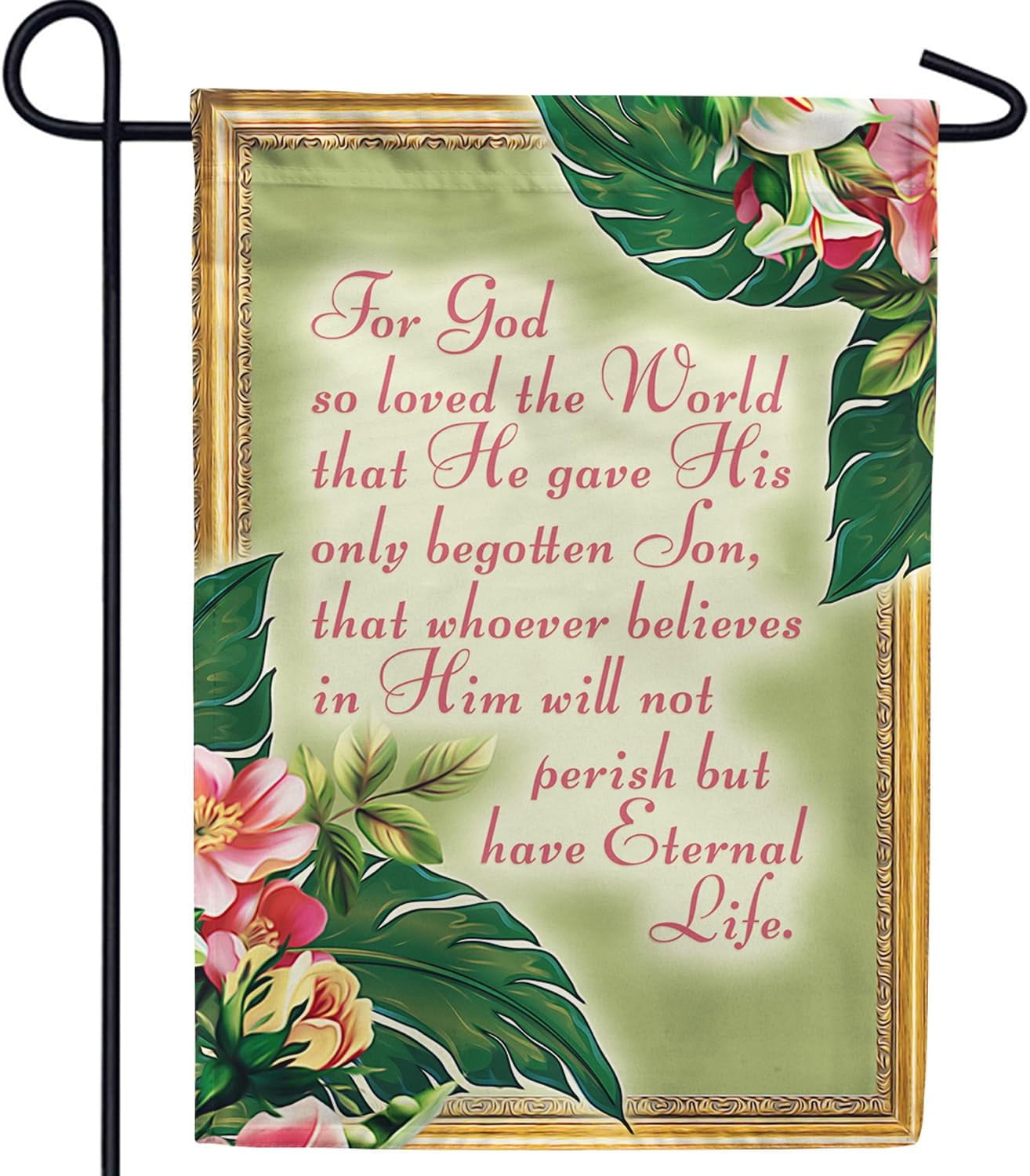 America Forever Bible Verse Garden Flag John 316 For God so Loved