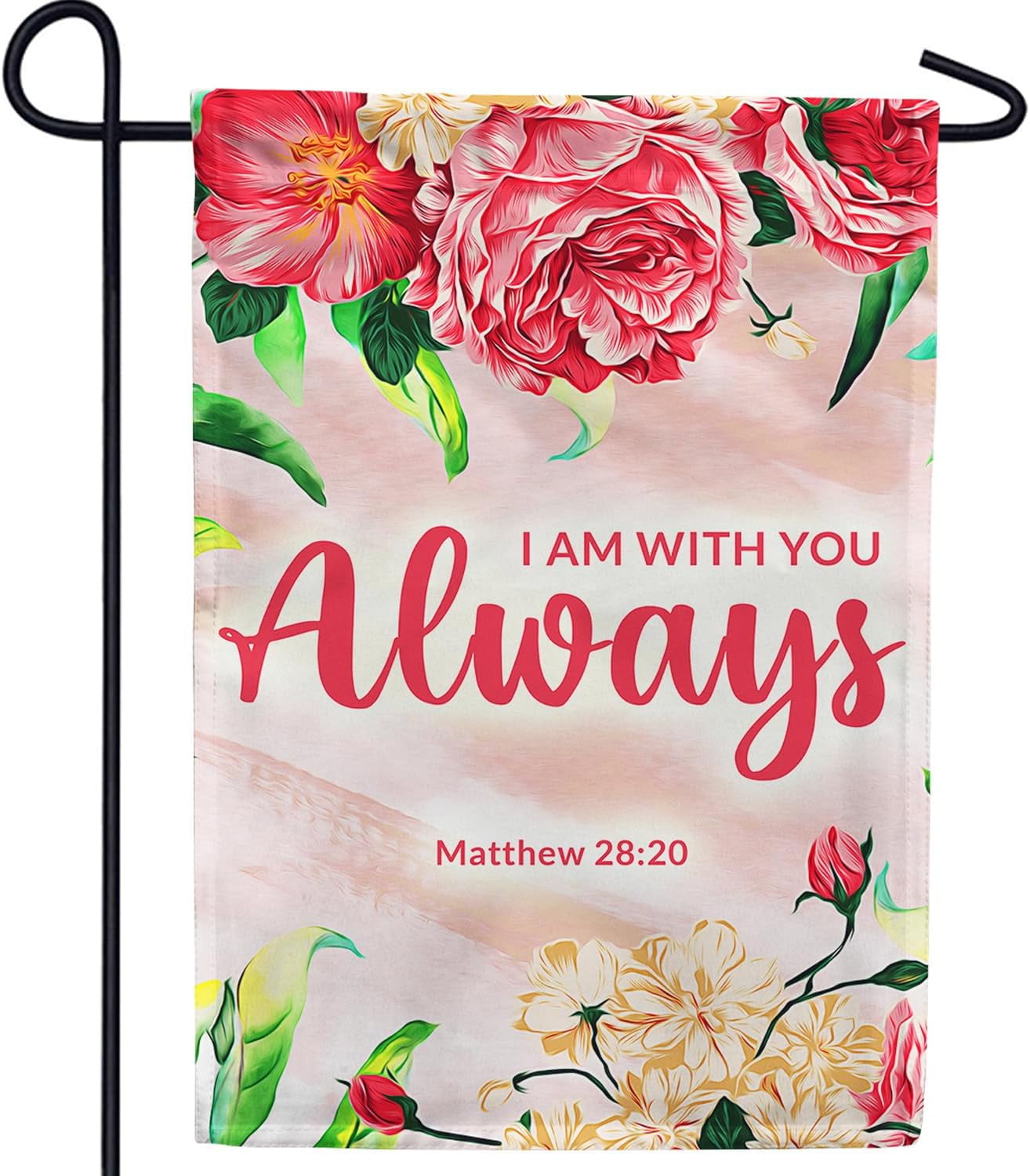 America Forever Bible Verse Garden Flag Matthew 2820 I am with You