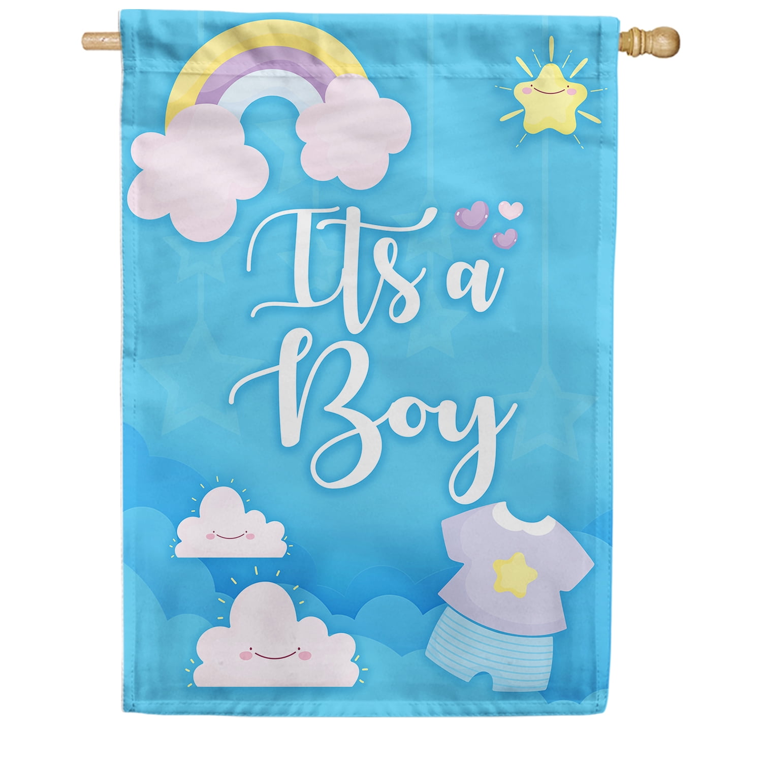America Forever It's A Boy House Flag, 28 x 40 inch Double Sided, Baby ...