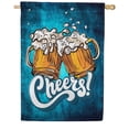 thumbnail image 1 of America Forever Cold Beer Summer House Flag 28 x 40 inches Cheers Beer Mugs Fiesta Party Double Sided Seasonal Summertime Yard Outdoor Decorative Happy Hour House Flag, 1 of 5