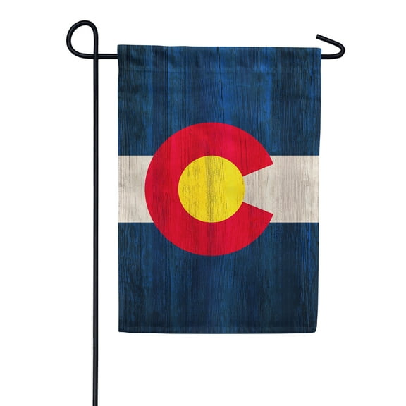 America Forever Colorado State Flag 12.5 x 18 Inch Double Sided Outdoor Yard Decorative USA Vintage Wood State of Colorado Garden Flag, Made in the USA