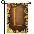 thumbnail image 1 of America Forever Fall Monogram Garden Flag Letter L 12.5 x 18 inches Double Sided, Pumpkin Autumn Leaves Harvest Seasonal Outdoor Decor, Holiday Outside Yard Decorations, 1 of 5