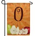 thumbnail image 1 of America Forever Fall Thanksgiving Monogram Garden Flag Letter O 12.5 x 18 inches Double Sided, Apple Pear Autumn Harvest Seasonal Outdoor Decor, Holiday Outside Yard Decorations, 1 of 5