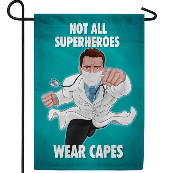 America Forever Capeless Super Hero Double Sided Garden Flag 12.5 x 18 inch