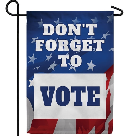 America Forever Flags Double Sided Garden Flag - Don't Forget to Vote, American President Election Yard Outdoor Decoration 12.5" x 18 "