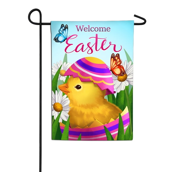 America Forever Flags Double Sided Garden Flag - Easter Chick and Butterflies - 12.5" x 18", Easter Spring Seasonal Yard Outdoor Decor Flags, USA