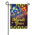 thumbnail image 1 of America Forever Flags Party In New Orleans, Mardi Gras Garden Flag, Masquerade Masks Fleur De Lis Carnival 12.5 x 18 Inch Double Sided Seasonal Yard Outdoor Holiday Decorative Flag, 1 of 3