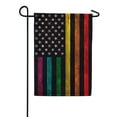 thumbnail image 1 of America Forever Gay Pride Thin Rainbow Line Garden Flag 12.5 x 18 Inch Double Sided Outdoor Yard Decorative Support Lesbian LGBTQ Community American Transgender Bisexual Flags, Made in the USA, 1 of 5