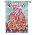 thumbnail image 1 of America Forever Gnome Valentine Couple House Flag, 28 x 40 inch Double Sided, Happy Valentine Day Pink Gnomes, Hearts Love Banner, Outdoor Yard Decor, February Holiday Decoration, 1 of 4