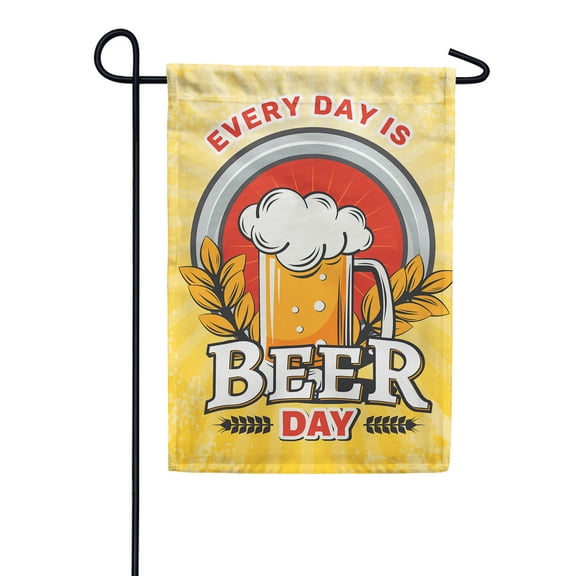 America Forever Great Friends Bring Beer Summer Garden Flag 12.5 x 18 inches Beer Party Friends Funny Happy Hour Double Sided Fun Cool Drink Seasonal Yard Outdoor Decorative Summer Garden Flag