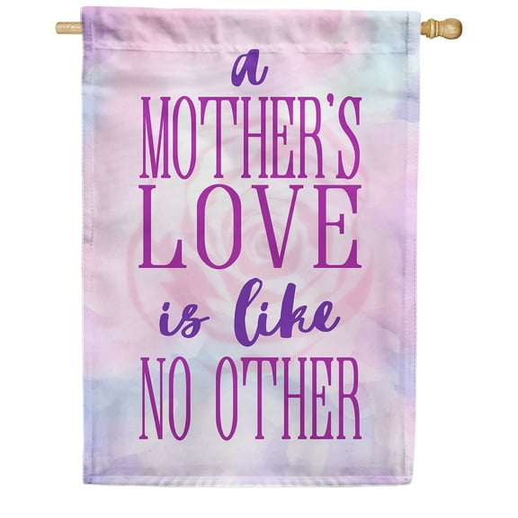 America Forever Happy Mother's Day Love House Flag 28 x 40 inches Pink Purple Rose Double Sided Holiday Seasonal Yard Outdoor Decorative Love You Best Mom Flag