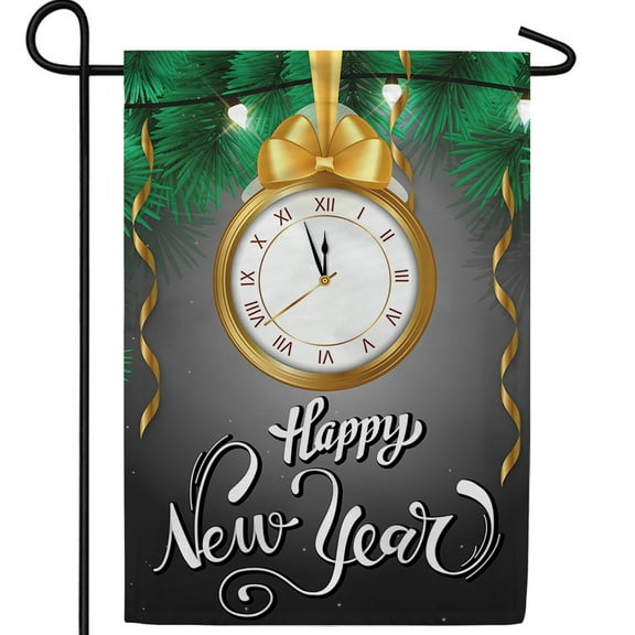America Forever Happy New Year Garden Flag 12.5 x 18 inch Double Sided New Year Countdown Party at Midnight Starlight Celebration Seasonal Yard Outdoor Decor