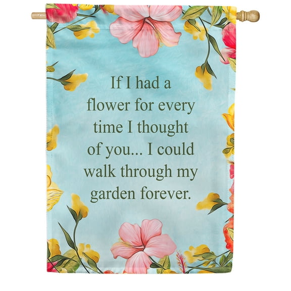 America Forever Memorial House Flag, 28 x 40 inches Double Sided, Always in My Heart Remembrance Funeral Gifts Bereavement Sympathy Decorations for Grave Outdoor Saying Cemetery Flag