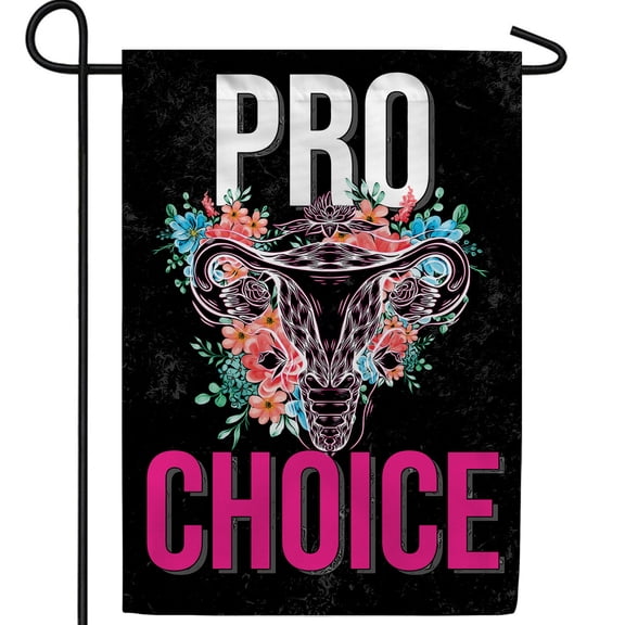 America Forever Mind Your Own Uterus Pro Woman Pro Choice Garden Flag My Body I Decide Women's Right 12.5 x 18 inch Double Sided Outdoor Yard Decoration