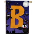 thumbnail image 1 of America Forever Monogram Halloween Bat House Flag 28 x 40 inches Letter B Double Sided Large Flags for Outside, Holiday Party Yard Outdoor Halloween Horror Nights Flag, 1 of 7
