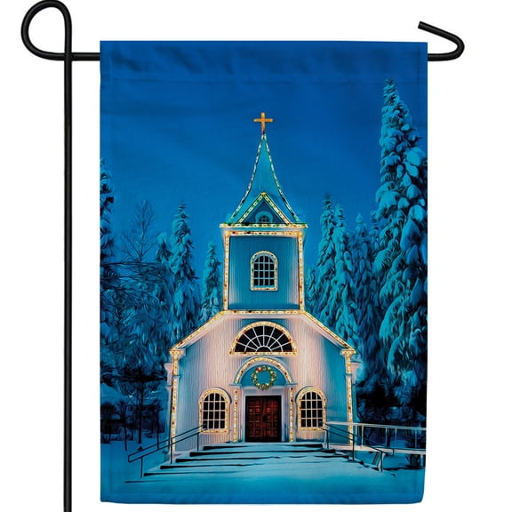 America Forever O Come All Ye Faithful Garden Flag, 12.5 x 18 inch Double Sided, Christmas Church Banner, Religious Holiday Outdoor Decor, Winter Peace Flag, Faith Yard Decoration