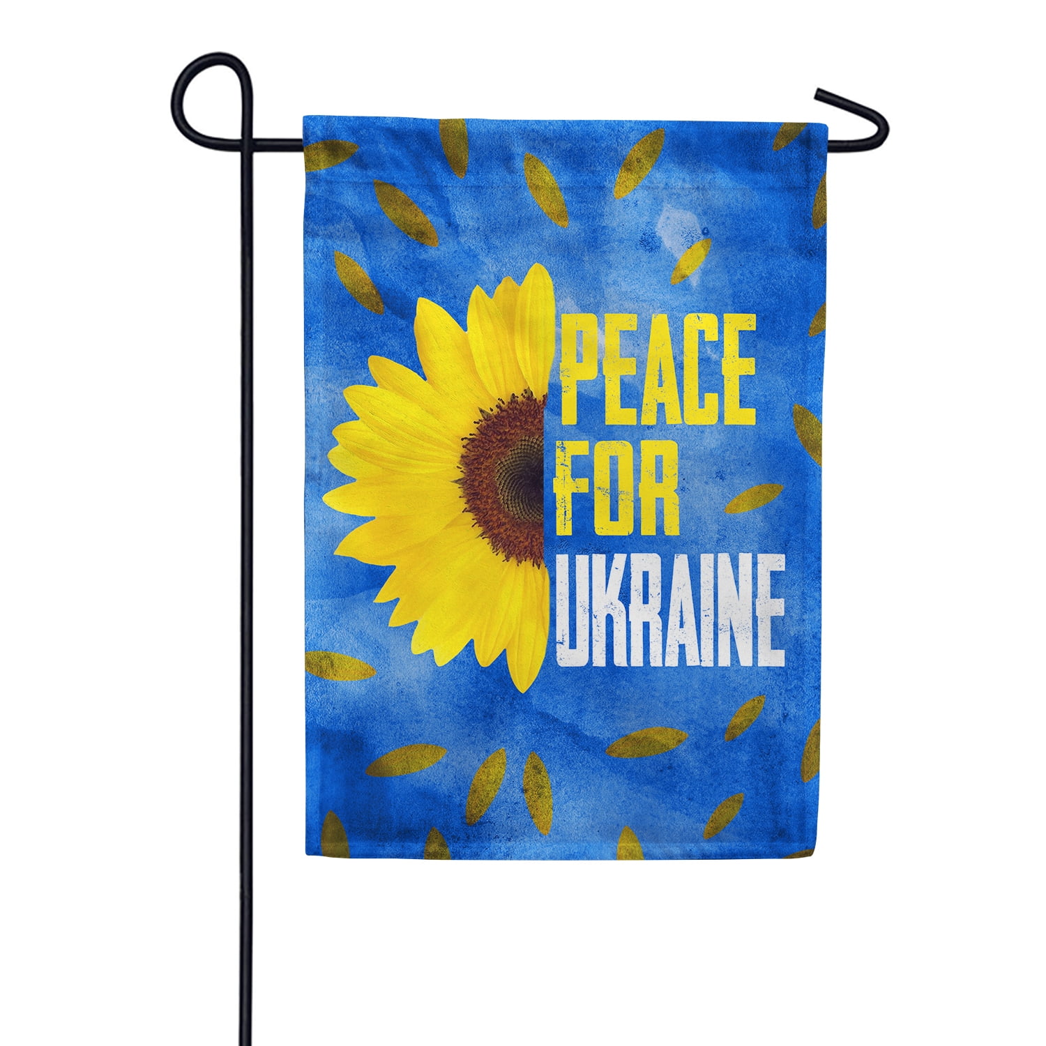 America Forever Peace for Ukraine Garden Flag 12.5x18 inch I Stand with Ukraine Sunflowers Double Sided Outdoor Yard Decorative Support Ukraine Blue Yellow National Flag