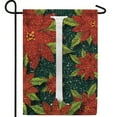 thumbnail image 1 of America Forever Poinsettia Christmas Monogram Letter I Garden Flag 12.5 x 18 inch Double Sided, Poinsettia Winter Flag, Floral Xmas Holiday Seasonal Outdoor Yard Decorations, 1 of 5