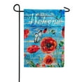thumbnail image 1 of America Forever Poppies Spring Garden Flag 12.5 x 18 Inch Double Sided Seasonal Outdoor Yard Decorative Summer Red Poppy Flower Butterfly Spring Welcome Garden Flag, 1 of 5