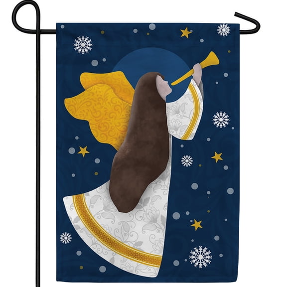 America Forever Repeat the Sounding Joy Angel Garden Flag, 12.5 x 18 inch Double Sided, Christmas Religious Holiday Decor, Winter Outdoor Yard Banner, Xmas Seasonal Decorative Flag